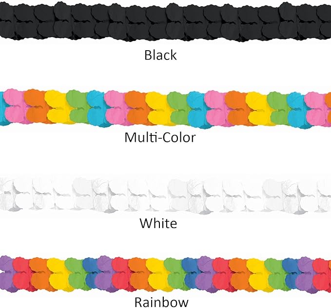 Bright Royal Blue Paper Garland - 12' (1 Pc.) | Elegant & Versatile Decoration for Birthdays, Baby Showers, Weddings