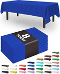 Pureegg Plastic Table Cloth Disposable 8 Pack, 54 x 108 Inch Table Cloths, Graduation Decorations Class of 2026, Graduation Party Tablecloths, Rectangle, Plastic Cover, Leakproof & Sturdy, Blue