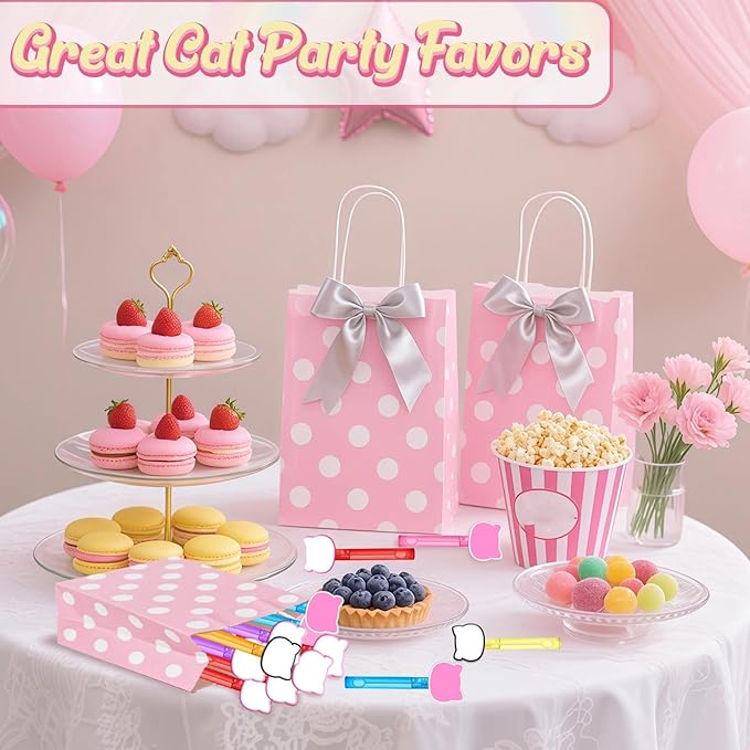 AFZMON Kitten Cat Bubble Wands for Kids, Kitty Mini Bubbles Birthday Gift Toy Party Favors Goodie Bag Stuffers Pinata Classroom Prizes Supplies