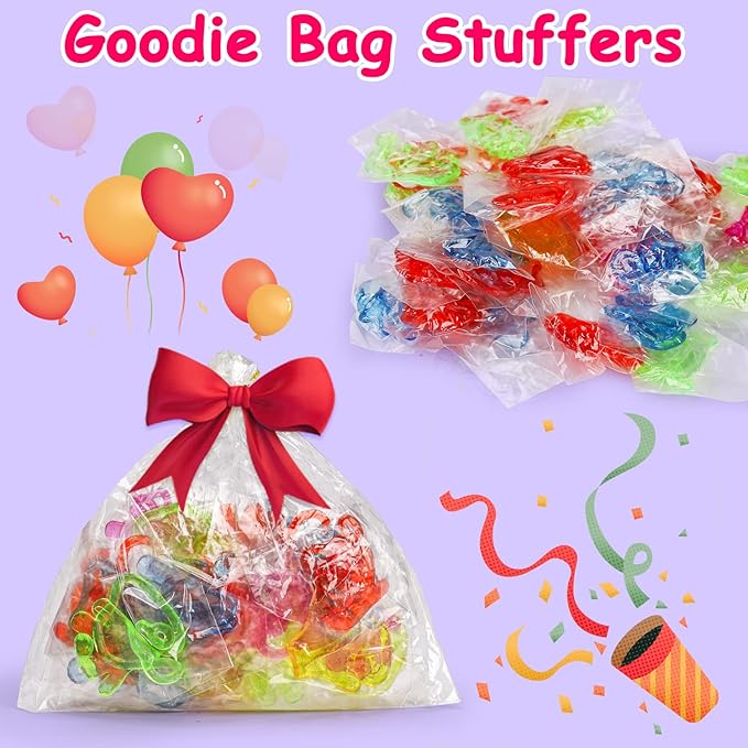 Thremhoo Easter Egg Fillers - 40PCS Glitter Sticky Hand Birthday Party Favors for Kids 4-8 8-12 Goodie Bag Stuffers Classroom Treasure Box Toys Carnival Prizes Bulk Treat Trinkets Pinata Mini Stuff