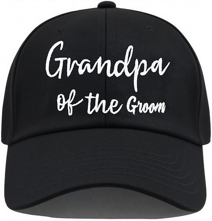 Adjustable Embroidered Hat for Bridal Shower Wedding Engagement Anniversary Honeymoon Newlyweds Couples Gifts