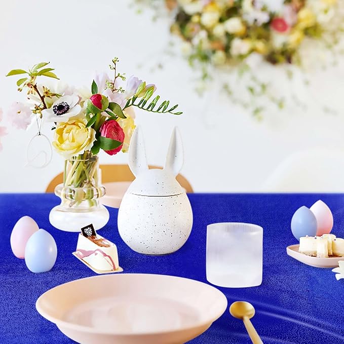 1 Pack Blue Iridescent Plastic Tablecloth Disposable 54 × 108 Inch Glitter Holographic Foil Table Cloth Plastic Laser Rectangle Table Cover for Birthday Wedding Disco Party