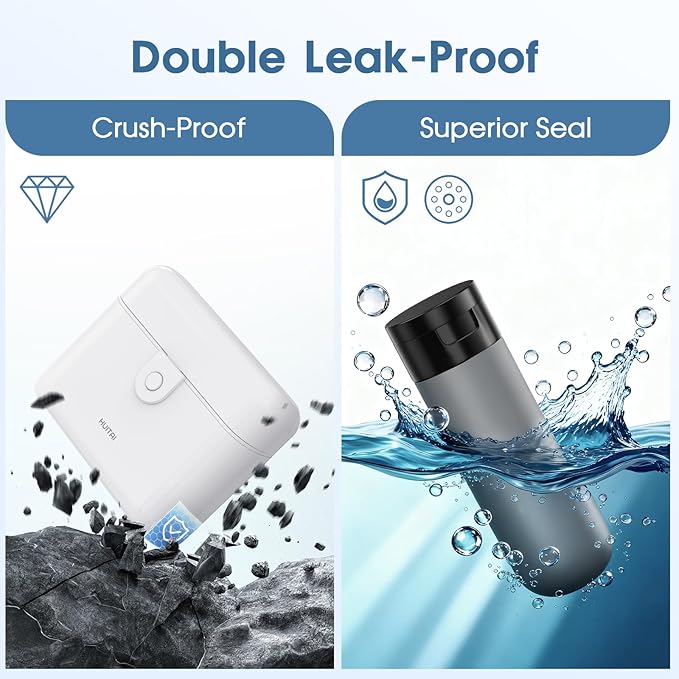 Travel Bottles with Case, 4x2oz TSA Approved, Leak-Proof, Press to Unlock, Compact & Portable Travel Toiletries (White)