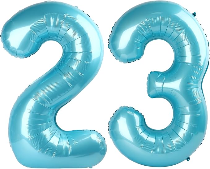 Pearl Blue 23 Number Balloon