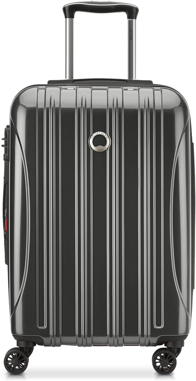 DELSEY PARIS Helium Aero Hardside Expandable Luggage with Spinner Wheels, Brushed Charcoal, 2-Piece Set (21/24)