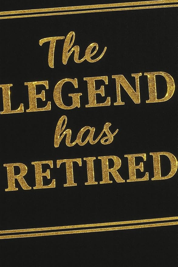 50‑Pack ‘The Legend Has Retired’ Black & Gold Napkins – 2‑Ply Cocktail, Lunch & Dinner Party Napkins – Elegant, Disposable Retirement Party Decoration – 6.5″ x 6.5″ Folded (Large, 50, Pack)