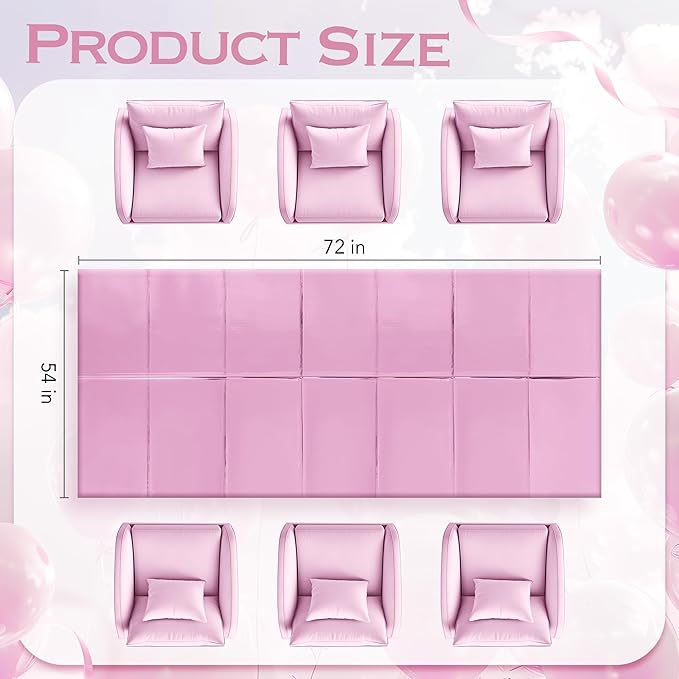 1 Piece Pink Foil Tablecloth 54 * 72inch Plastic Baby Shower Birthday Party Table Cloths Disposable Waterproof Table Cover for Anniversary Bridal Shower Wedding Party Supplies