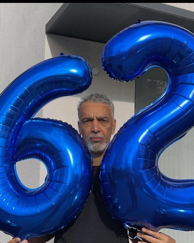 Night Blue Number 6 Balloon 40 Inch, 6 Balloon Number, 6th Birthday Decorations, Night Blue Party Supplies for Boys Girls