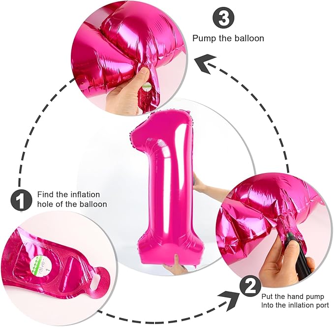 Number 0 Balloons 40 Inch Hot Pink Number Balloons for 10 20 30 40 50 60 70 80 90 100 Numbers Balloon Birthday Decorations Wedding Event Baby Shower