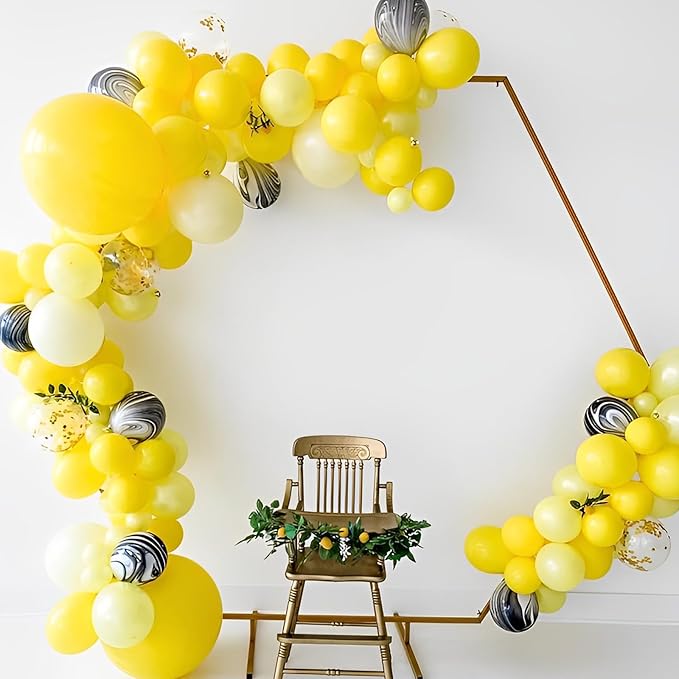 90pack Yellow Balloons Different Size 18/12/10/5 Inch Yellow Balloon Garland Arch Kit for Graduation, Wedding, Birthday, Baby Shower, Sunflower and Honeybee Theme Party Decorations