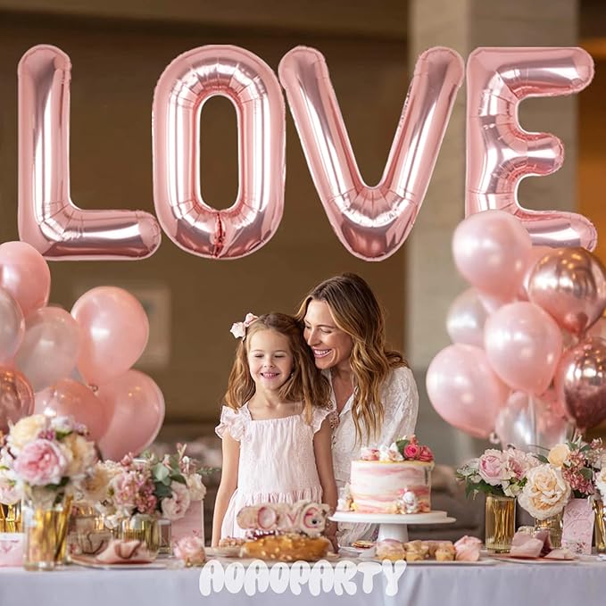 Letter Balloons 40Inch Large Giant big Foil Mylar Rose Gold Balloons Y for Birthday Party Decorations