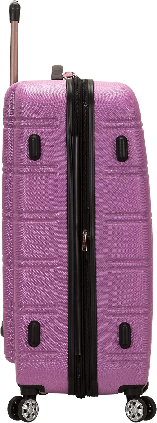 Rockland Melbourne Hardside 3 Piece Expandable Spinner Wheel Luggage Set, (20"/24"/28"), Pink