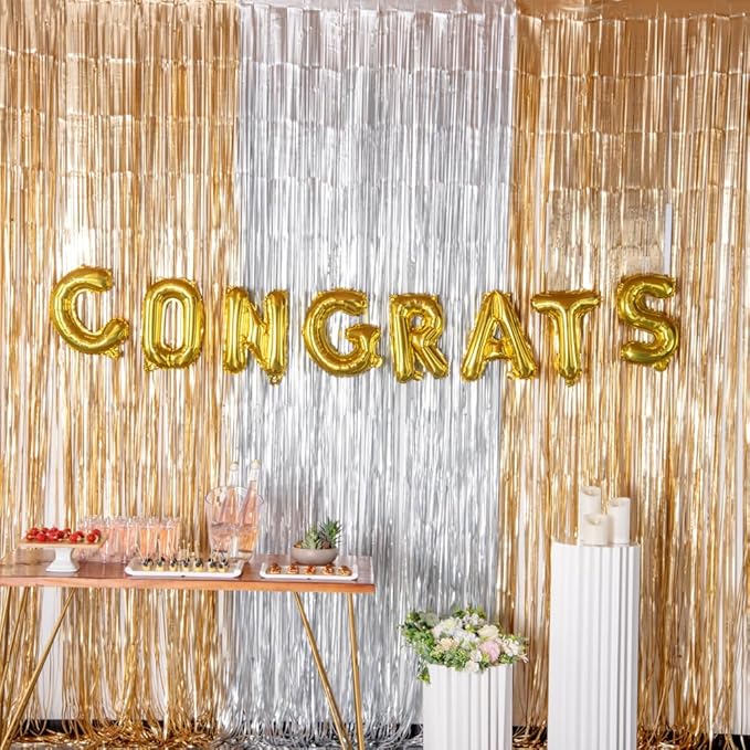 Restaurantware-Balloonify 16 Inch Letter Balloon, 1 Alphabet Party Balloon - Letter S, Self-Sealing, Gold Foil Mylar Finish, Hanging Loop, Decoration For Birthday, Wedding, Or Graduation