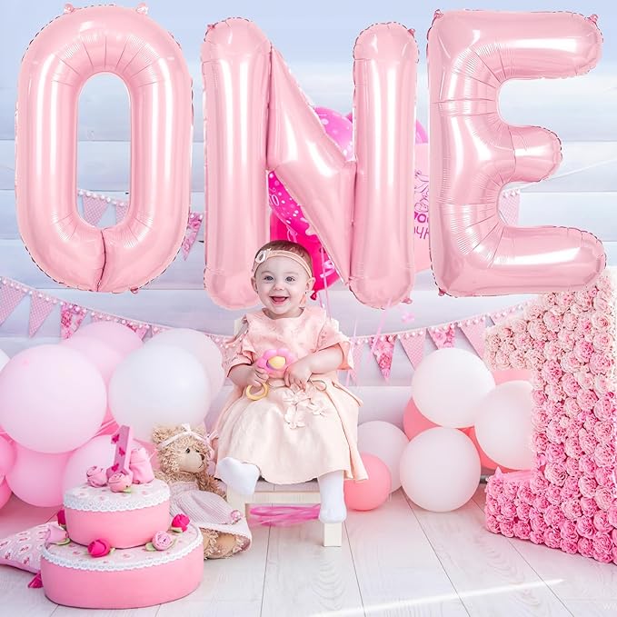 Pink Letter A Balloons,40 Inch A Letter Balloon Light Pink,A to Z Alphabet Helium Custom Letters Balloon for Birthday Anniversary Baby Shower Wedding Party Decorations