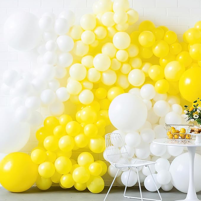 PartyWoo Yellow Balloons 50pcs 12 Inch Latex Helium Balloon for Birthday Baby Shower Graduation Sunflower Anniversary Engagement Bee Hawaiian Beach Lemon Theme Party Decorations Yellow-Y55