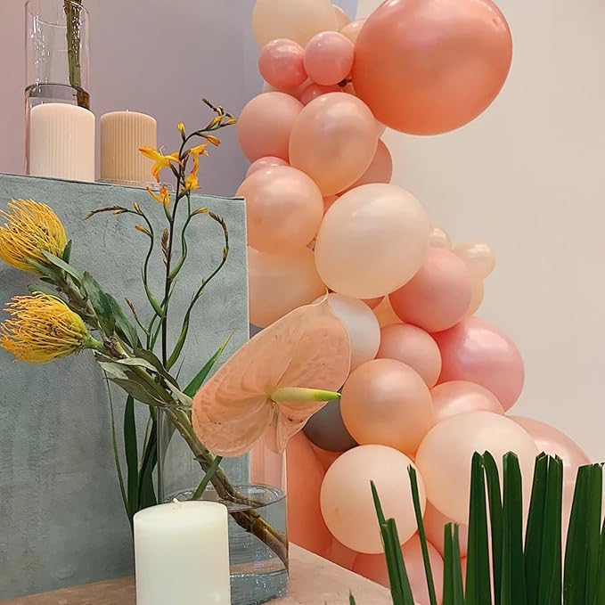 90pack Coral Red Balloons Different Size 18/12/10/5 Inch Coral Red Balloon Garland Arch Kit for Graduation, Wedding, Birthday, Princess Theme Party, Valentine's Day Party Decorations