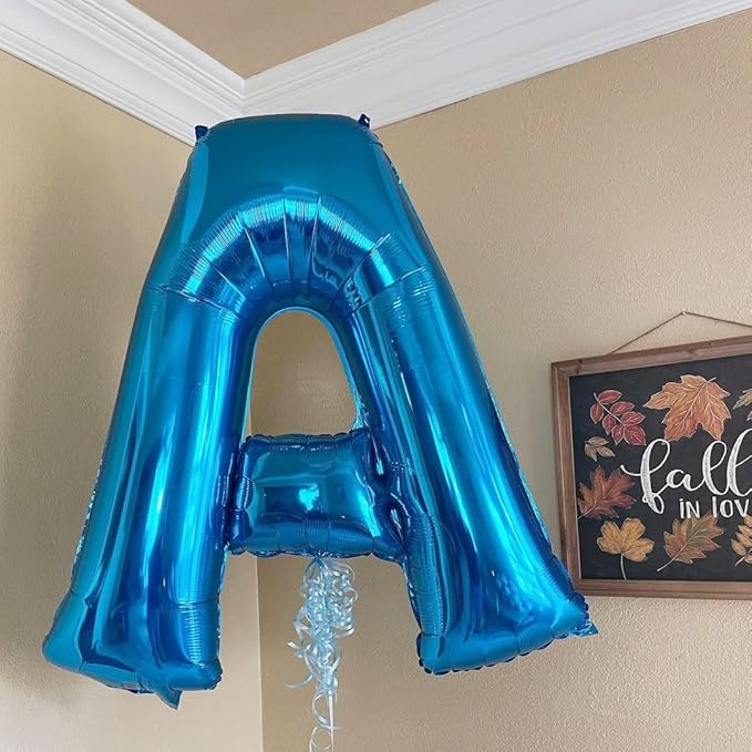 40 Inch Blue Letter L Balloons Alphabet L Letter Balloons Foil Mylar Big Letter Balloons for Birthday Party Anniversary New Year Graduation Wedding Decorations