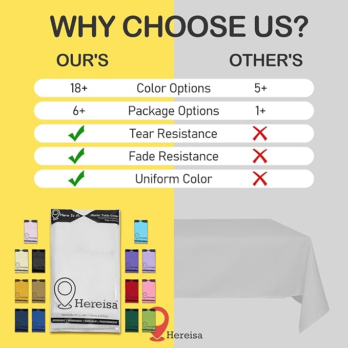 Plastic White Tablecloths 3 Pack Disposable Table Covers 54" x 108" Off White Table Cloths Bridal Party Tablecovers for Parties Engagement Wedding Festivals, Fits 6 to 8 Foot Rectangle Tables