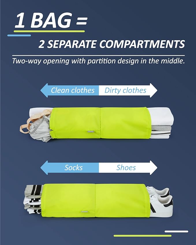 BAGSMART 6 Set /4 Set/2 Set Compression Packing Cubes for Travel, Lightweight Luggage Organizer Bags, Durable Space Saver Bags Travel Essentials