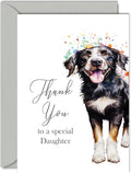 Thank You Cards for Daughter - Party Dog - Thankyou Cards for Daughter from Dad Mom, Heartfelt Appreciation Card A5 Thank You So Much Greeting Cards