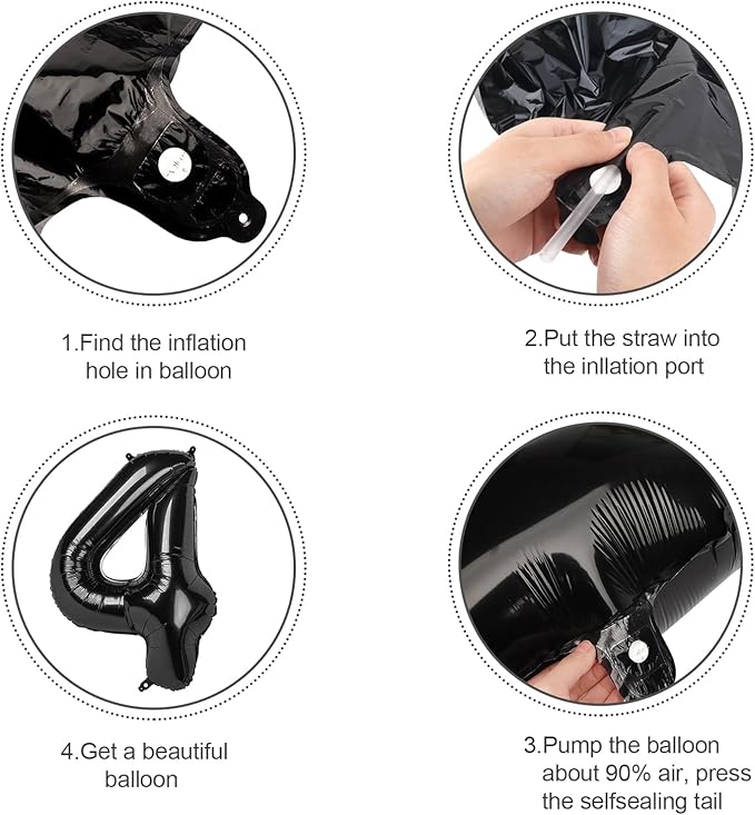 Number 12 Balloons, Balloons for Man Woman 12th Black Birthday Party Decoration, 40 Inch Foil Number Ballon for 12, 21 Anniversary, Bridal Shower, Graduation, Halloween, New Year