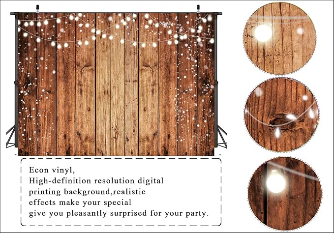 LTLYH 10x8ft Brown Wood Photography Backdrop Photographers Brown Photo Backdrop Retro Wood Wall Backdrop Baby Shower Birthday Party Banners Backdrop 216