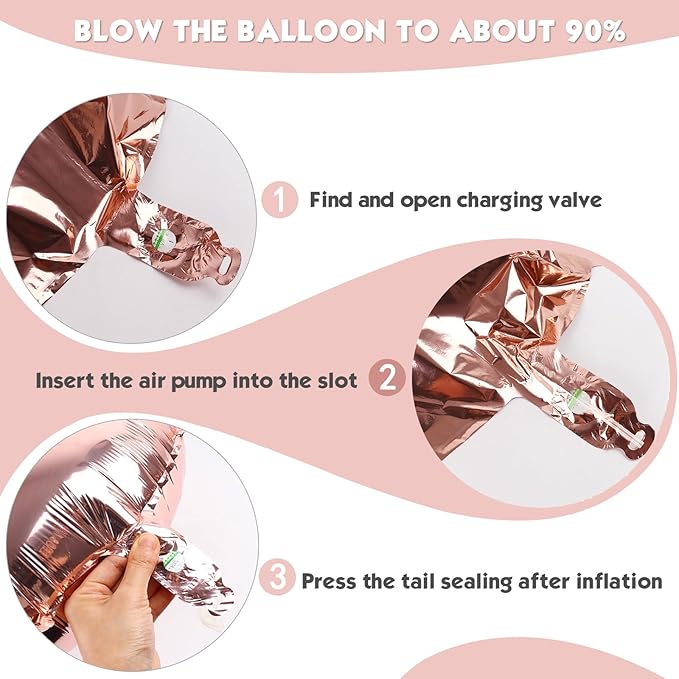 40 Inch Rose Gold Number 0 Balloon, Giant Number 0 Balloons for 10th 20th 30th 40th Birthday Decorations, Party Supplies for Baby Boy Girl, Rose Gold Party Decor