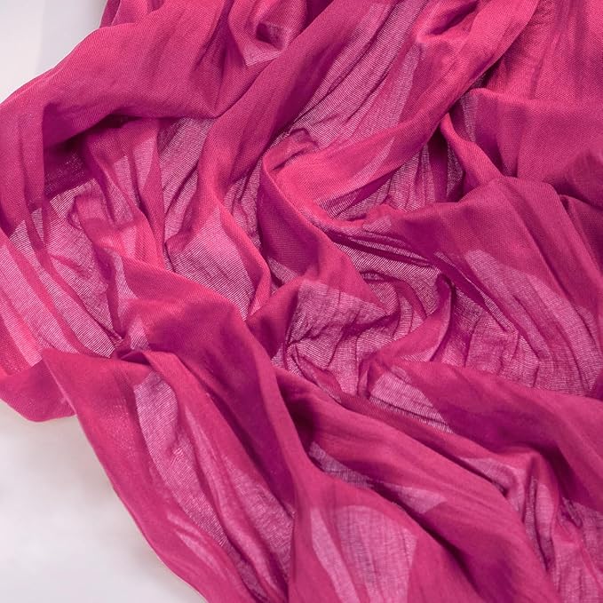 Socomi 3pcs Fuschia Spring Cheesecloth Table Runner Boho Rustic Gauze 120 inch 10FT Cheese Cloth Runner for Wedding Party Baby Shower Birthday Home Decor