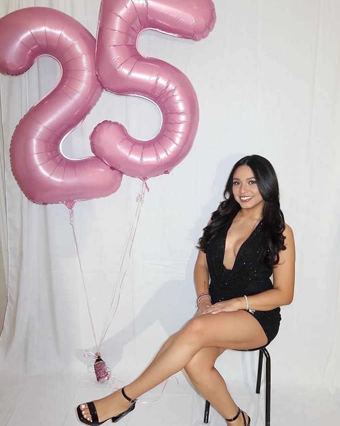 40 Inch Pearlescent Pink Number 1 Balloon, Giant Number 1 Balloons for 11th 12th 21st Birthday Decorations, Party Supplies for Baby Boy Girl, Pearlescent Pink Party Decor