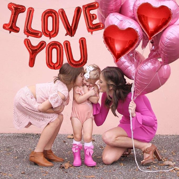 Red Love Balloons Red Heart Balloons Valentines Day Decorations Love Heart Balloons for for Valentines Day Bridal Shower Wedding Romantic Special Night Party Supplies Decorations