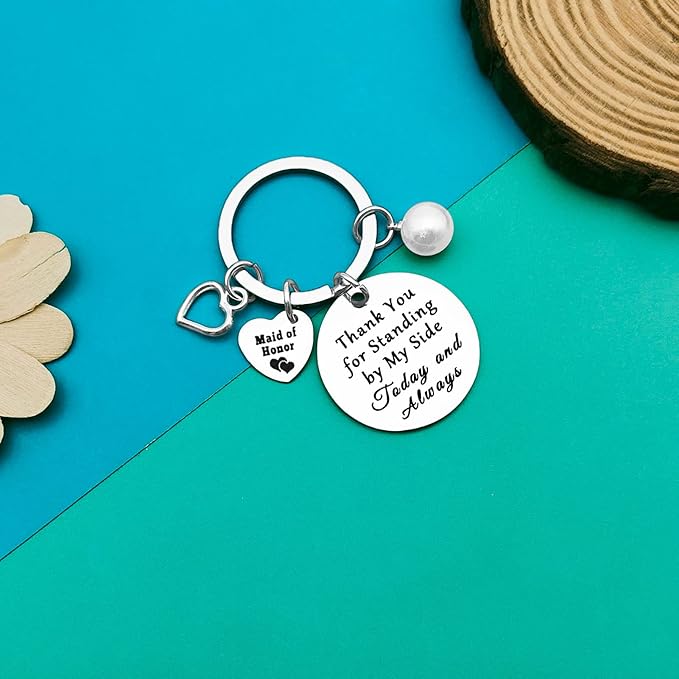 Dabihu Bridesmaid Gift from Bride Bridesmaid Keychain Maid of Honor Jewelry Wedding Bridal Party Gift