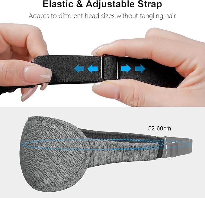 Gritin 100% Blackout Sleep Eye Mask for Women Men,Zero Eye Pressure Sleeping Mask-Ergonomic Design 3D Cutout Eye Movement and Eyelash Friendly Night Blindfold,Ultra Soft&Comfortable for Sleeping-Grey