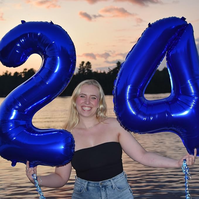 Night Blue Number 4 Balloon 40 Inch, 4 Balloon Number, 4th Birthday Decorations, Night Blue Party Supplies for Boys Girls