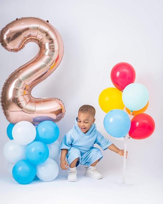 Rose Gold Number 9 Balloon 40 Inch, 9th Birthday Party Decorations for Children, Giant 9 Foil Balloon for Party Supplies
