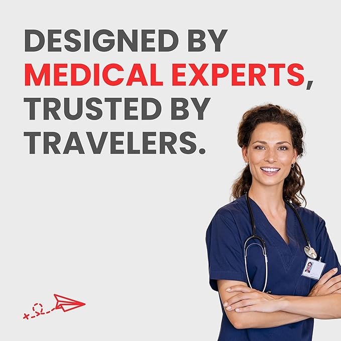 Essential Travel Medicine Kit, OTC Travel Medication, TSA Approved (Business | 18 Tablets)