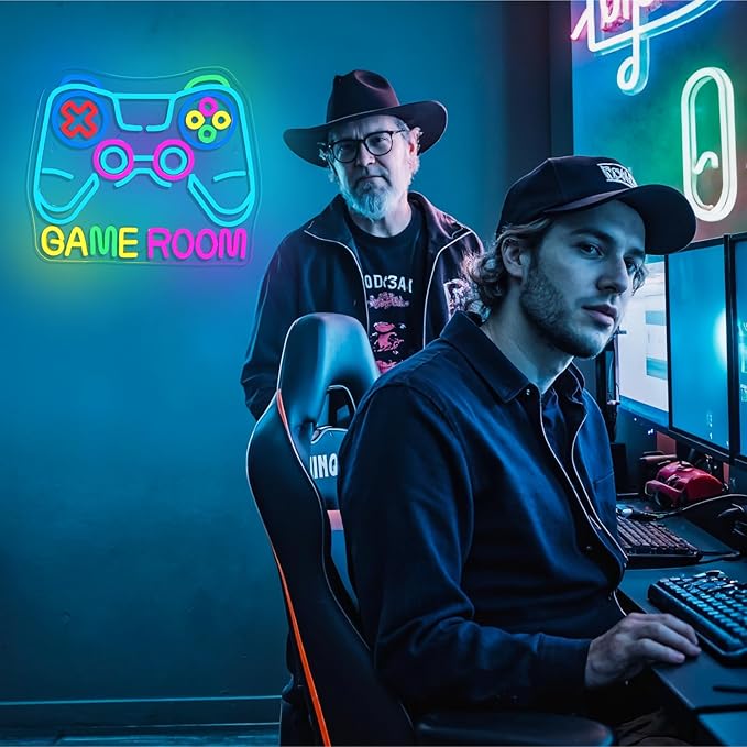 Gamerneon Game Room Neon Sign Gaming Neon Signs for Wall Decor Gameing On Led Light for Man Cave Bar Club Decor Game Players Gamer Lover Gifts