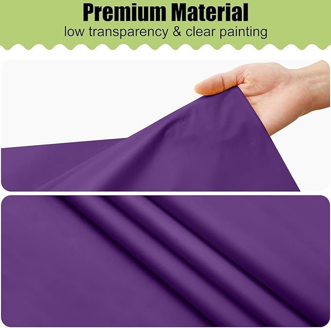 Smiry Disposable Table Cloth - 15 Pack, 54 x 108 Inch Waterproof Rectangle Tablecloths for Parties, Decorative Plastic Table Cover, Leakproof & Sturdy, Purple