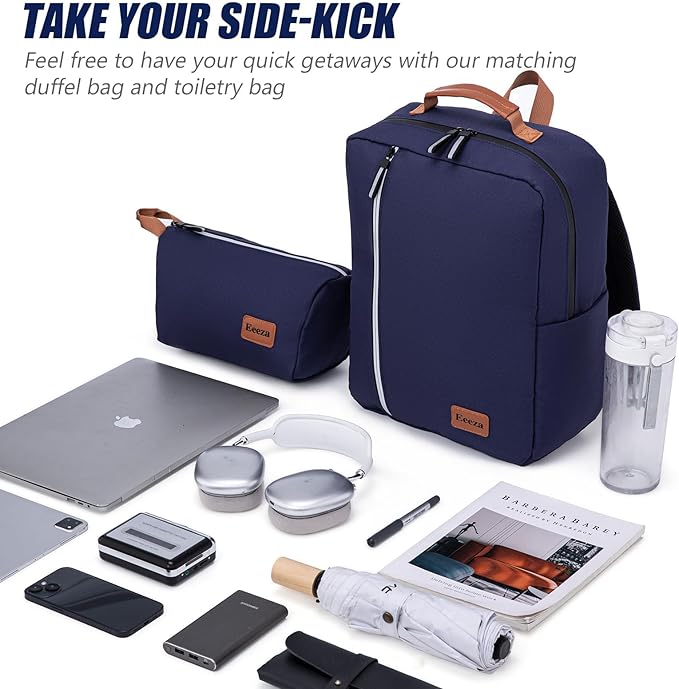 Carry On Luggage Set 22x14x9 Airline Approved Luggage Sets 3 Piece,Suitcases with Wheels,ABS Hard Case Luggage with TSA Lock Spinner Wheels(20 Inch,BP/TB)