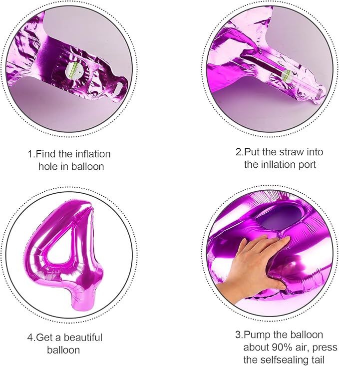 40 Inch 2 Birthday Balloon, Rose Purple Number Balloons for Birthday Party Decoration, 2 Ballon Party Decoration for 2, 12, 20, 22, 2026 Celebration, Graduation, Birthday, Anniversary Decor