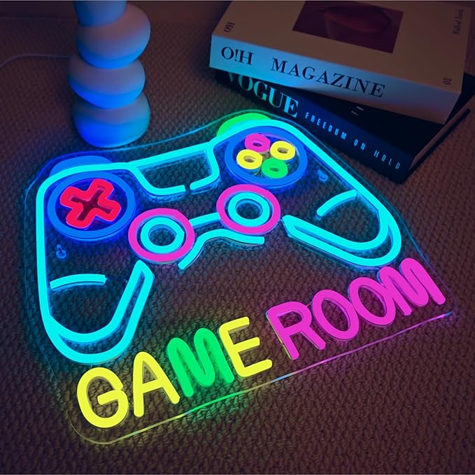 Gamerneon Game Room Neon Sign Gaming Neon Signs for Wall Decor Gameing On Led Light for Man Cave Bar Club Decor Game Players Gamer Lover Gifts