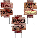 Halloween Decorations, 3 Pack 15" x 12" Yard Signs Stakes Props Outdoor Decor Scary Zombie Vampire Graves Holiday Party Supplies