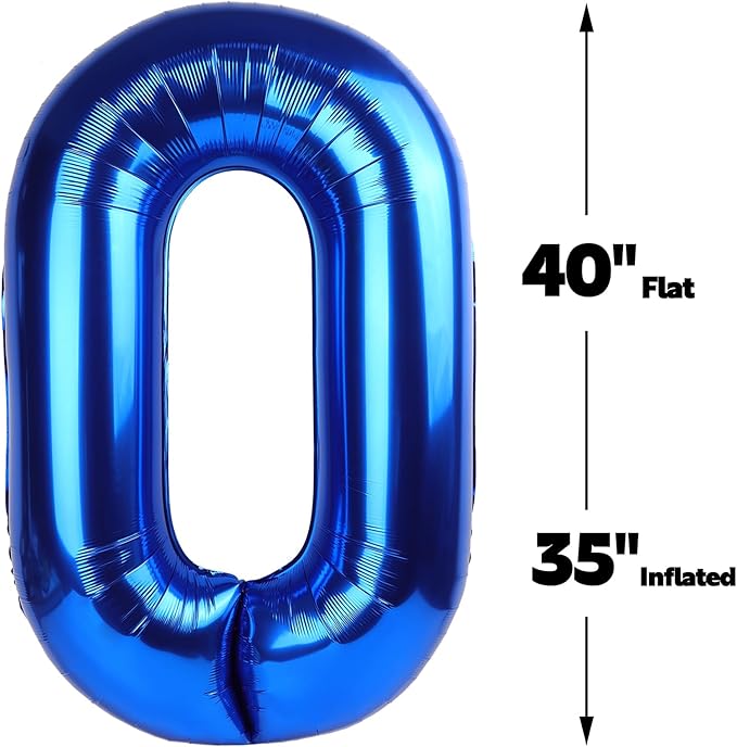 Navy Blue Jumbo Number 30 Balloon 40 Inch, Boy Girl 30 Birthday Supplies, Foil Helium 30 Birthday Giant Balloon, Mylar Blue Number Balloons Anniversary Decorations