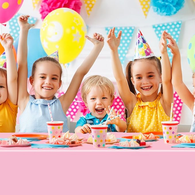 Mwellewm 12 Packs Gender Reveal Table Cloths, Disposable Plastic Pink and Blue Tablecloth Rectangle Pastel Table Covers Decoration for Boy or Girl Baby Shower Birthday Party Unicorn Princess Ice Cream
