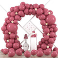 90pack Retro Hot Pink Balloons Different Size 18/12/10/5 Inch Retro Hot Pink Balloon Garland Arch Kit for Graduation, Wedding, Birthday, Princess Theme Party, Valentine's Day Decorations