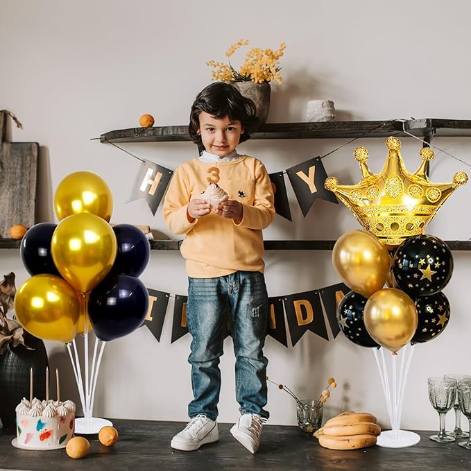4 Sets Balloon Stand Kits, Balloon Sticks Holder with Base for Table Centerpiece Graduation Birthday Baby Shower Party Decorations