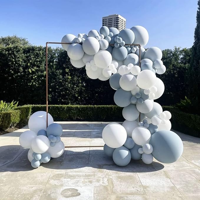 130pcs Gray Balloons Different Sizes 18" 12" 10" 5" Pastel Gray Balloons for Boys Girls Birthday Baby Shower Gender Reveal Wedding Decorations