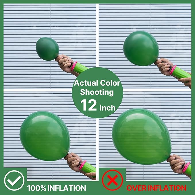 PartyWoo Dark Green Balloons 50pcs 12 Inch Emerald Hunter Forest Green Balloons for Wedding Boy Baby Shower Birthday Christmas Graduation Dinosaur Jungle Golf Theme Party Decorations Green-Y56