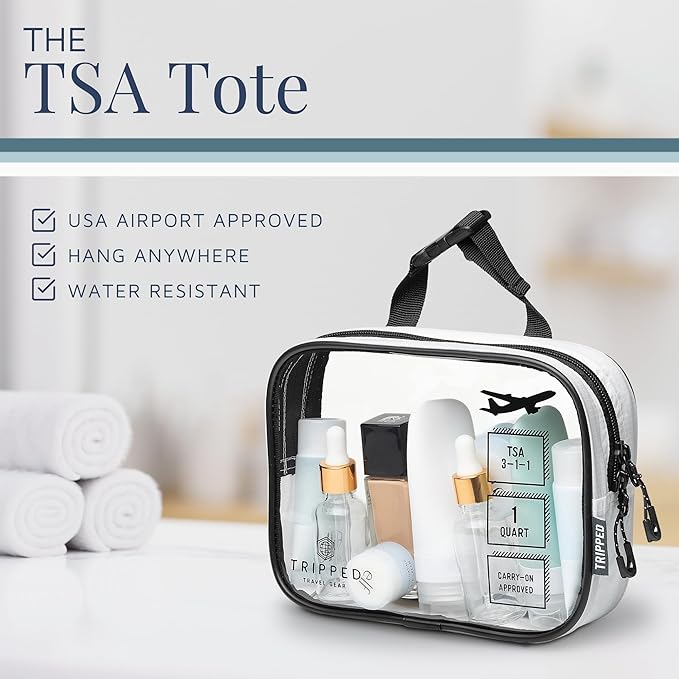 Toiletry Bag Kit Set: Hanging Travel Toiletry Bag + 311 TSA Cosmetic Liquid Bag + Ultralight Accessory Organizer Pouch