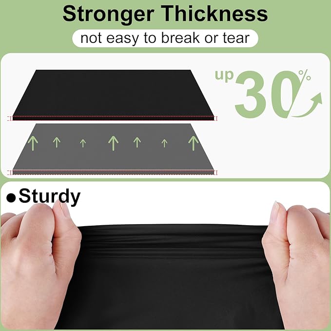 misaya 6 Packs Disposable Plastic Table Cloth, 54 x 132 Inch Waterproof Rectangle Tablecloth, Leakproof & Sturdy Decorative Table Covers for Easter, Picnic, Party and Outdoor, Black