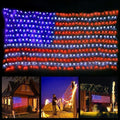 HYH American Flag Lights with 420 Super Bright LEDs,Waterproof Led Flag Net Light of The United States for Yard,Garden Decoration, Festival, Holiday, Party Decoration,Christmas Decorations